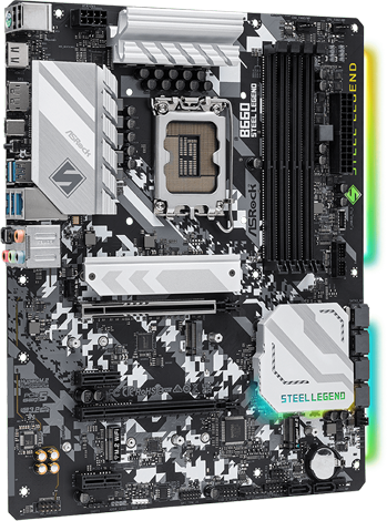 ASRock B660 STEEL LEGEND LGA 1700 Intel B660 SATA 6Gb/s DDR4 ATX
